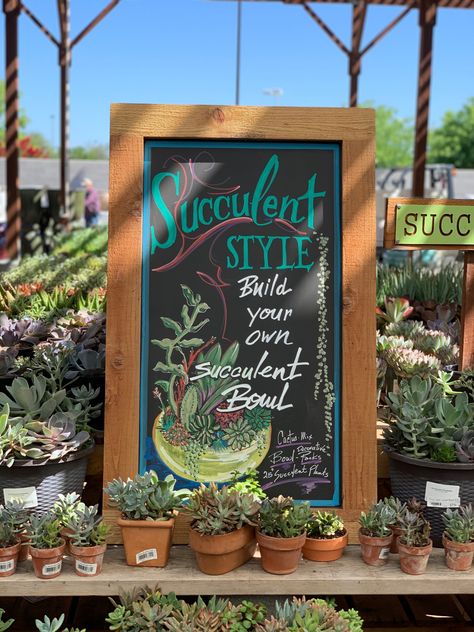 Plant Sales Display, Succulent Station, Succulent Farm, Garden Center Signage, Small Plant Shop Ideas, Plant Buisness Ideas, Plant Booth Display, Plant Shop Name Ideas, Garden Center Displays Retail Ideas