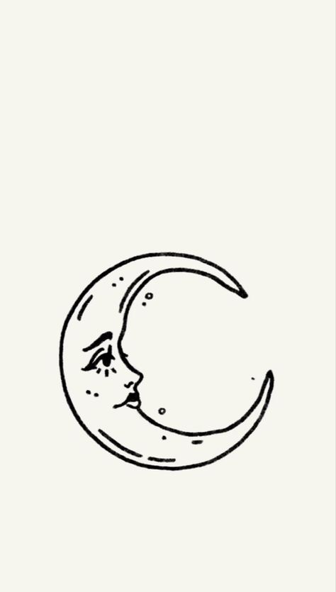 Libra Tattoo Sun And Moon, Half Moon Face Tattoo, Lasso The Moon Tattoo, Sun And Moon Tattoo No Face, Moon Phases Drawing Illustration, Tiny Tattoo Stencil, Moon Stamp Tattoo, Moon Tattoo Unique, Small Doodles Aesthetic Grunge