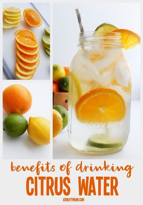 The benefits of drinking citrus water are many. Add citrus to the ice cold water to make it more appealing and help you get your ounces in. Spa Water Recipes, Fruit Water Recipes, Limeade Drinks, Lemon Infused Water, Citrus Water, Fruit Infused Water Recipes, Ice Cold Water, Flavored Water Recipes, Lemon Water Benefits