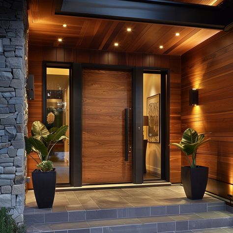 House Front Door Design, Modern Entrance Door, House Main Door Design, Home Hall Design, Home Door Design, Modern Front Door, Entrance Door Design, Door Design Modern, House Outside Design