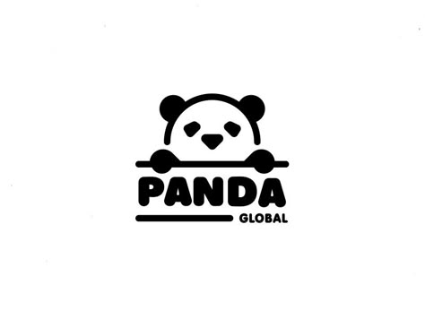 Panda Logo by Jithesh Lakshman Panda Logo Design Ideas, Logo Panda, Panda Logo Design, Cute Animal Logo, Toy Logo, Panda Logo, Chinese Panda, Toys Logo, Art Blue