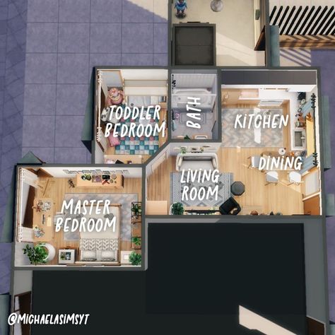 Young Family Apartment 👨‍👩‍👧 Cozy and cute apartment renovation for a young family with a toddler n Evergreen Harbor ❤️ Evergreen Harbor || Pinecrest Apartments #402 || $43,232 the sims 4 apartment floor plan || the sims 4 floor plan || the sims 4 apartment || the sims 4 apartment ideas || sims 4 apartments || sims 4 aparment plans #thesims4 #simshouse #simsbuild #showusyourbuilds #sims4maxismatch #sims4housebuild #simshome #dreamhouse #sims Sims 3 Apartment, Apartment Cozy, San Myshuno, Sims 4 Speed Build, Sims 4 Family, Cute Apartment, Sims 4 House Plans, Apartment Floor Plan, Sims 4 House Design