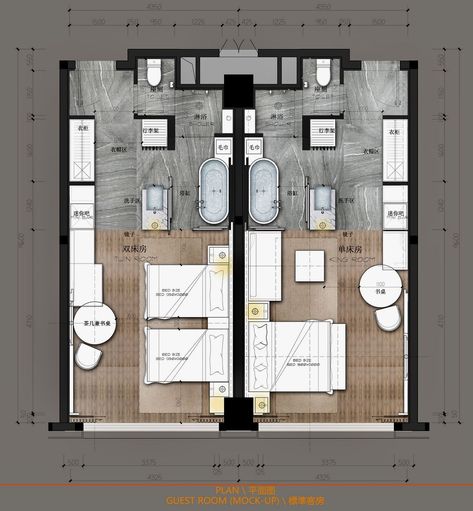 Hotel Suite Floor Plan, Hotel Room Plan, Hotel Room Design Plan, Hotel Bedroom Design, Hotel Design Architecture, Hotel Room Interior, Hotel Floor Plan, Hotel Floor, Hotel Inspiration