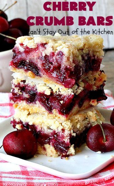 Cherry Ricotta Cookies, Yum Yum Bars, Canned Cherry Desserts, Frozen Cherries Recipes, Dried Cherries Recipes, Tart Cherry Recipes, Cherry Dessert Recipes, Fresh Cherry Recipes, Cherry Recipes Dessert