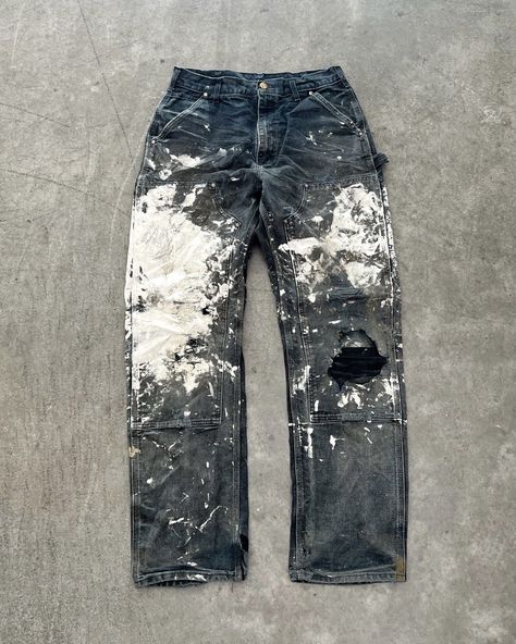 Distressed Outfit, Denim Diy Clothes, Carhartt Double Knee Pants, Double Knee Pants, Denim Repair, Carhartt Double Knee, Denim Inspiration, Future Clothes, Knee Pants