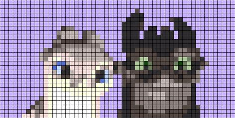 Httyd Pixel Art, Toothless Pixel Art, Toothless Cross Stitch, How To Train Your Dragon Perler Bead Patterns, Toothless Alpha Pattern, Toothless Dragon Cross Stitch, Totoro Alpha Pattern Front And Back, Toothless Dragon, Dragon Cross Stitch