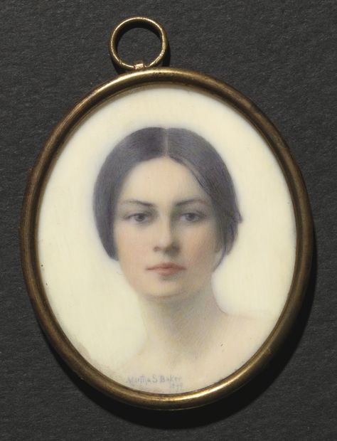 An Art Student of Paris, 1899 - Martha S. Baker (American, 1871-1911) - Cleveland Museum of Art Portrait Jewelry, Art Student, Miniature Portraits, John Smith, Cleveland Museum Of Art, American Painting, Art Organization, Woman Painting, Miniature Painting