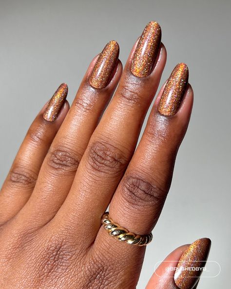 #lightslacquer #nails #fallnails #nailpolish #nailinspo #nailtrends #trendynails #trendynailart #nailart #naildesign #nailcolor #greennails #brownnails #rednails #shimmernails #glitternails #holonails #winternails #wintercollection #winterstyle #fallnails #autumnnails Caramel Swirl Nails, Caramel Nails, Holo Nail Polish, Bronze Nails, Holo Nails, Velvet Nails, Pink Ombre Nails, Holographic Nail Polish, Hand Photo