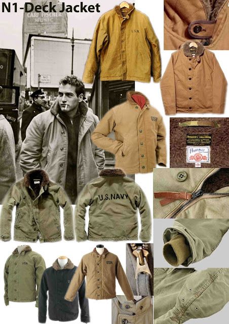 Mens Collections: Paul Newman Vintage Military N1 Deck Jacket N1 Deck Jacket, Cool Jackets For Men, Deck Jacket, Revival Clothing, Leather Jacket Men Style, Workwear Vintage, Mens Fashion Rugged, Vintage Mens Fashion, Paul Newman