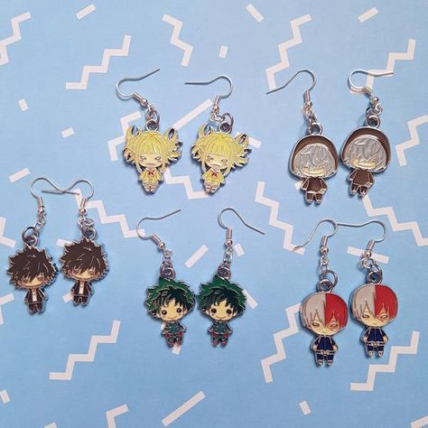 Mha Earrings, Dabi Toga, Earrings Anime, Shrinky Dink Earrings, My Hero Academia Merchandise, Anime Earrings, Anime Jewelry, Kawaii Jewelry, Anime Accessories