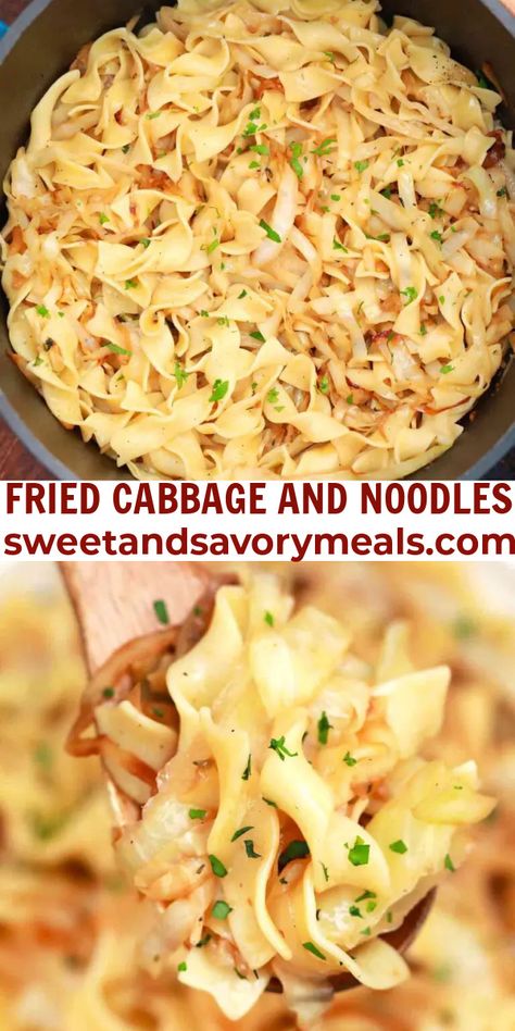 Cabbage And Noodles Recipe, Fried Cabbage And Noodles, Slavic Recipes, Noodle Meals, Cabbage Noodles, Buttery Noodles, Cabbage And Noodles, Cabbage Salad Recipes, Family Dishes