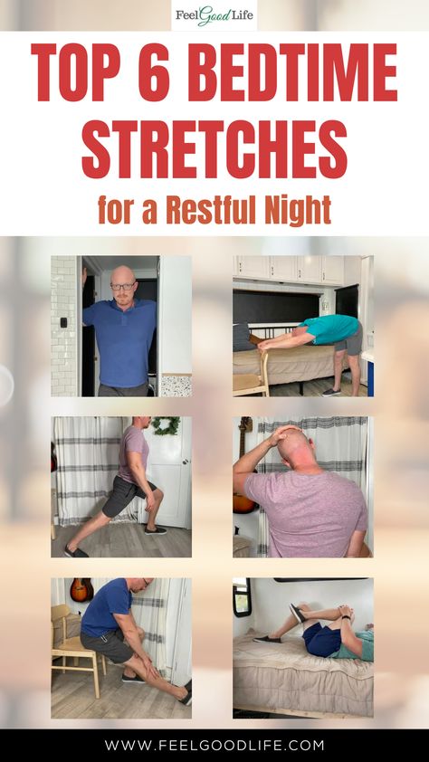 Experience a restful night's sleep with these top 6 bedtime stretches. Wind down, release tension, and ease into relaxation as you prepare your body for a rejuvenating slumber. Sweet dreams await! Click to learn more. #BedtimeStretches #SleepBetter #Relaxation #GoodNightSleep #StretchingRoutine Neck And Back Stretches, Seated Hamstring Stretch, Bedtime Stretches, Stretching Routine, Piriformis Stretch, How To Stop Snoring, Lower Back Pain Exercises, Hip Flexor Stretch, Release Tension