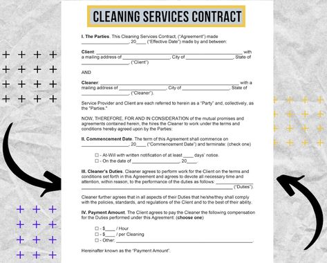 Cleaning Services Agreement Cleaning Services Contract Commercial , Residential Cleaning Agreements editable Pdf Files - Etsy Cleaning Service Contract, Cleaning Supplies Checklist, Cleaning Services Prices, Housekeeper Checklist, Cleaning Contracts, Cleaning Flyers, Cleaning Service Flyer, Professional House Cleaning, Small Business Plan