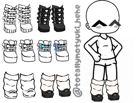 Gacha Leg Warmers Base, Gacha Custom Clothes Base, Gacha Shoes Base, Gacha Outfit Base, Gacha Custom Clothes, Gacha Clothes Drawing, Gacha Shoes, Boots Drawing, Gacha Bases