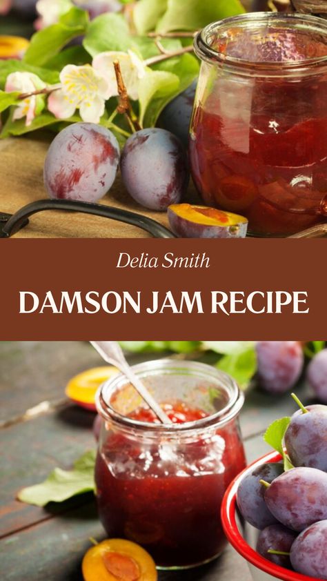 Delia Smith Damson Jam Recipe Jelly Homemade, Damson Jam, Plum Jam Recipe, Plum Jam Recipes, Homemade Preserves, Damson Plum, Delia Smith, Water Lemon, Plum Jam