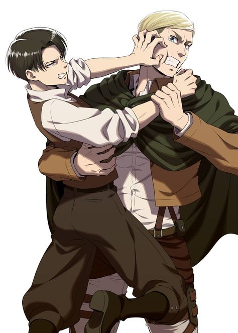 Erwin Aot, Levi And Erwin, Attack On Titan Ships, Captain Levi, Attack On Titan Levi, Like A Cat, Levi Ackerman, Fanarts Anime, Attack On Titan Anime