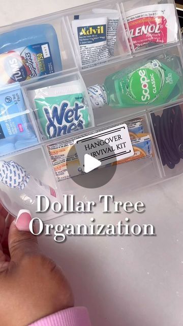 Teacher Appreciation Gifts Dollar Tree, Dollar Tree Gift Basket Ideas For Women, Dollar Tree Car Organization Ideas, Gift Ideas Dollar Tree, Girls Trip Gifts Bags, Dollar Tree Birthday, Makeup Gifts Basket, Fall Campfire, Guest Basket