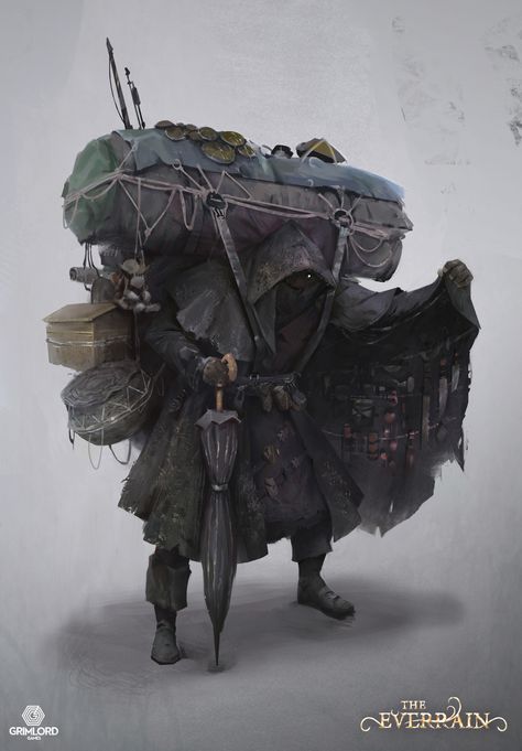 ArtStation - Merchant, Sebastian Kowoll Arte Steampunk, Heroic Fantasy, 다크 판타지, Dungeons And Dragons Characters, Dnd Art, Post Apocalypse, Creature Concept Art, Fantasy Concept Art, 판타지 아트