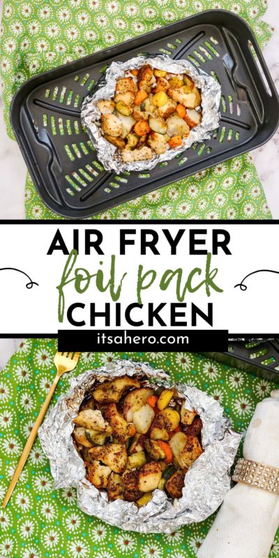 Air Fryer Foil Pack Italian Chicken Recipe Chicken Foil Packets Air Fryer, Foil Packets For Air Fryer, Foil Packs Air Fryer, Air Fryer Foil Packets, Air Fryer Foil Packet Meals, Emeril Lagasse Air Fryer 360 Recipes, Emeril Air Fryer, Hobo Packets, Rv Food