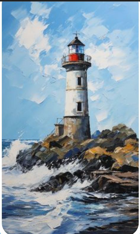 Ocean Landscape Painting, Lighthouses Photography, Watercolor Art Landscape, Lighthouse Painting, Lighthouse Pictures, Pirate Art, Lighthouse Art, Cabin Art, Abstract Face Art