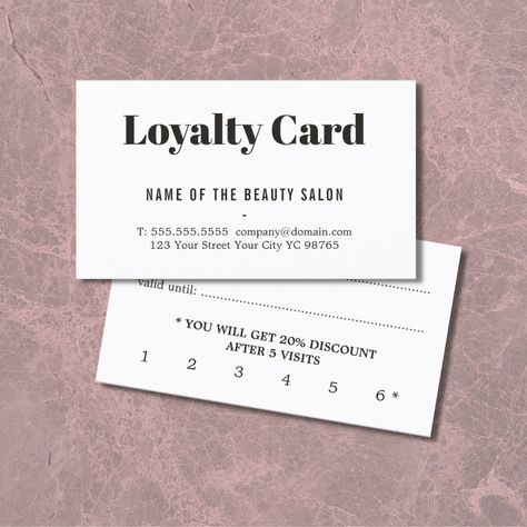 Simple Elegant Black White Beauty Loyalty Card Loyalty Card Design, Business Cards Simple, Loyalty Cards, Loyalty Card, Simple Elegant, Card Design, Template Design, Black White, Black And White