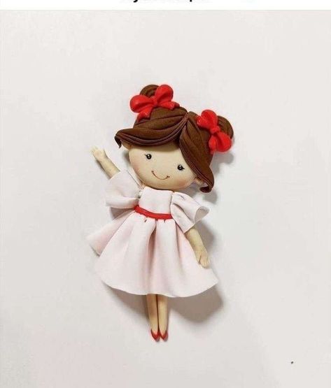 Doll Topper Cake Design, Baby Doll Cake, Fondant Girl, 1st Bday Cake, Cake Designs For Girl, Ballerina Cake Topper, Doll Cake Topper, Photo Cake Topper, Cake For Husband