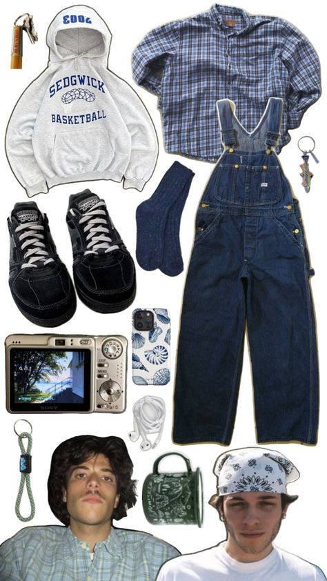 Men Outfits Street Styles, Mens Overalls Outfits, Outfits With Overalls, Outfits Street Styles, Overalls Outfits, Overalls Men, Mens Overalls, Overalls Outfit, Baggy Clothes