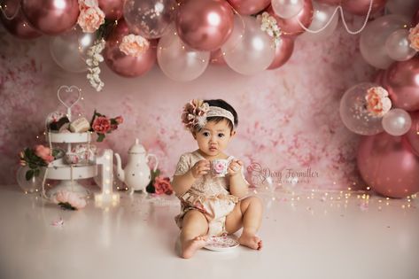 Tea Party Cake Smash, Vintage Cake Smash, Carly Marie, Birthday Shoots, Newborn Easter, Cake Photoshoot, Cake Smash Theme, Tea Party Cake, Easter Photography