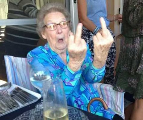 Old Ladies flipping the bird - Imgur The Golden Years, Golden Years, The Golden, Wine