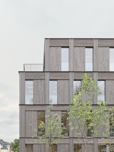 Wood Facade, Multifamily Housing, University Architecture, Building Concept, Timber Structure, Timber Construction, Natural Ventilation, Workplace Design, Low Tech