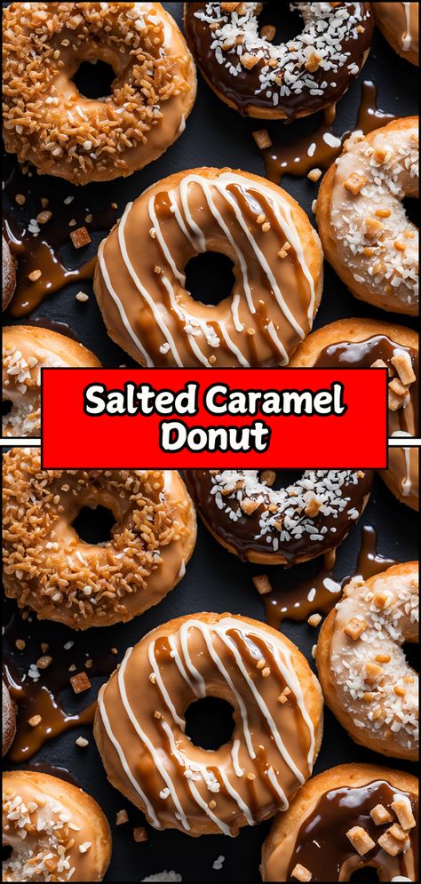 Indulge in the rich decadence of a Salted Caramel Donut! 🍩✨ This delightful treat features a soft, fluffy donut drizzled with luscious salted caramel sauce and topped with a sprinkle of flaky sea salt for that perfect sweet and salty balance. Each bite offers a burst of flavor that satisfies your cravings for something sweet and luxurious. #SaltedCaramelDonut #Baking #SweetTreats #DessertLovers #DonutHeaven Caramel Donut, Donut Recipe, Salted Caramel Sauce, Joy Of Cooking, Donut Recipes, Chocolate Cake Recipe, Caramel Sauce, Something Sweet, Sweet And Salty