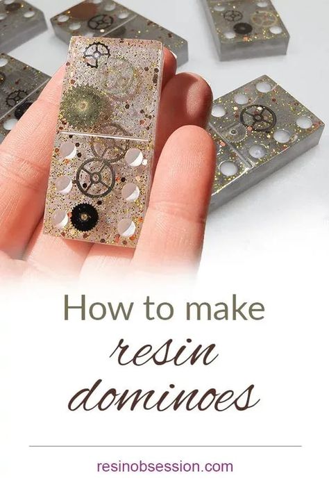 Resin Dominoes Tutorial, Making Dominoes With Resin, How To Paint Resin Dominos, Resin Supplies List, How To Make Resin Dominoes, Diy Dominoes With Resin, Resin Dominoes Ideas For Men, Epoxy Resin Dominos Ideas, Resin Dominos Ideas