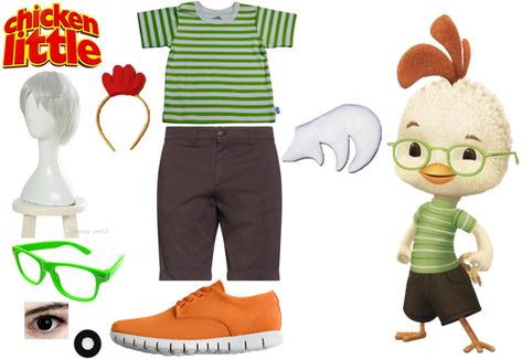 Disney Day Costumes, Disney Sidekick Costumes, Pixar Characters Costumes, Movie Characters Outfits, Disney Pixar Costumes, Disney Dress Up Day School, Disney Movie Costumes, Chicken Little Costume, Disney Character Outfits Spirit Week