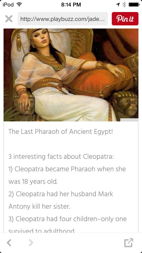 Cleopatra History, Cleopatra Beauty, Ancient Egypt Pharaohs, Mark Antony, Queen Cleopatra, All About Me!, Past Life, Ancient Egypt, Facts About