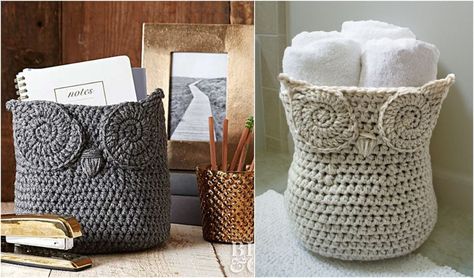 Owl Basket Container Free Crochet Pattern Crochet Owl Basket, Owl Basket, Owl Crochet Patterns, Spring Basket, Crocodile Stitch, Crochet Owl, Crochet Tips, Your Crochet, Doily Patterns