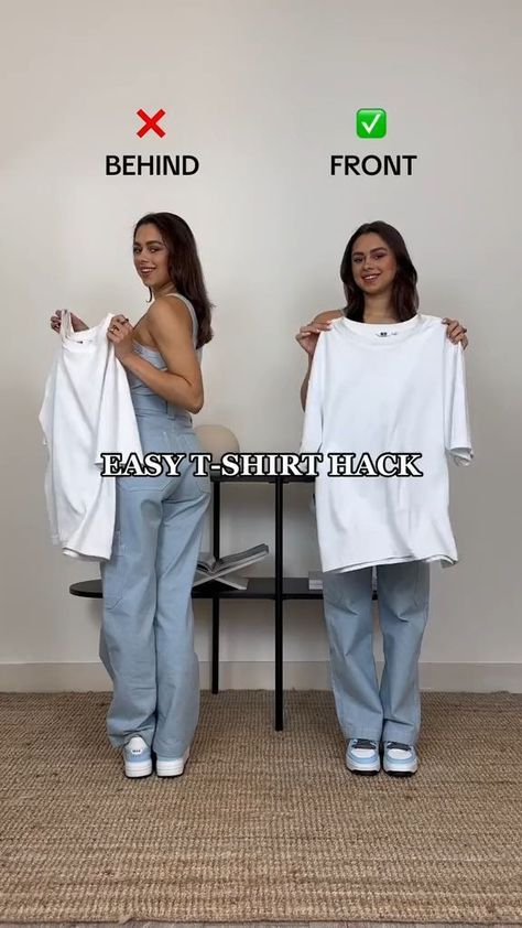 Cloth Hacks, Denim Hacks, Smart Casual Women Outfits, T Shirt Hacks, Styling Hacks, Diy Clothes Hacks, Smart Casual Women, Shirt Hacks, Outfit Hacks