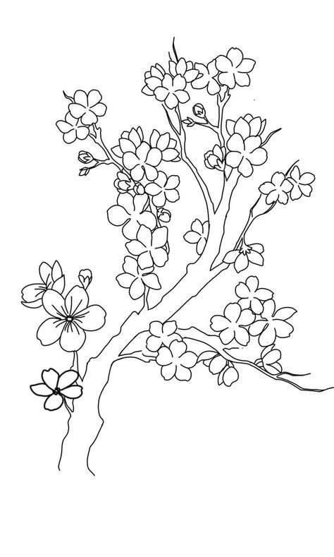 Dot Art Drawing Ideas, Dot Art Drawing, Cherry Blossom Drawing, Spring Arts And Crafts, Chinese New Year Crafts For Kids, Art Drawing Ideas, Chest Tattoo Ideas, Easy Flower Drawings, Chest Hair