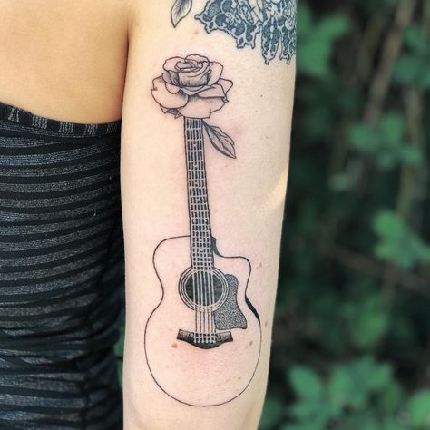 Teardrops On My Guitar, Guitar Tattoo Design, Taylor Guitar, Guitar Tattoo, R Tattoo, Tattoos Ideas, Dreamcatcher Tattoo, Portland Oregon, The Rules