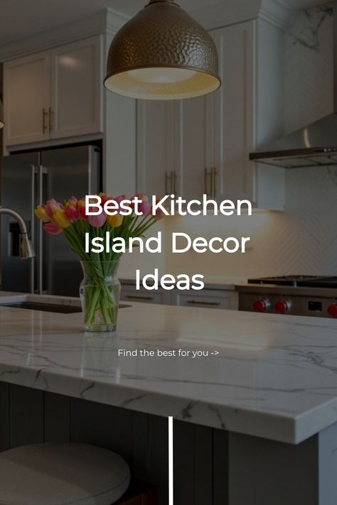 Best Kitchen Island Decor Ideas Decorating An Island With A Sink, Kitchen Island Styling Inspiration, Styling A Kitchen Island, How To Style A Kitchen Island, Kitchen Island Centerpieces, Decorating Kitchen Island, Island Centerpiece Ideas Kitchen, Island Countertop Decor, Island Decor Ideas