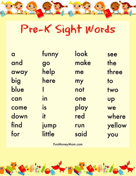 Sight Words For Preschool, Pre K Sight Words, Kindergarten Architecture, Kindergarten Sight Words, Ready For Kindergarten, Preschool Sight Words, Preschool Prep, Kindergarten Prep, Homeschool Preschool Activities