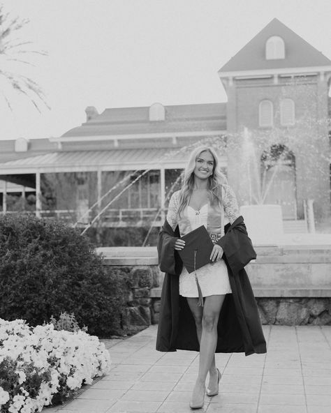 Got a little blurry and a little black & white for my take on an editorial vibe grad shoot! So fun with @shayebergstrom 🖤🤍 Grad Shoot, Grad Photography, College Graduation Photos, University Of Arizona, Graduation Photos, College Graduation, Idaho, Arizona, Editorial