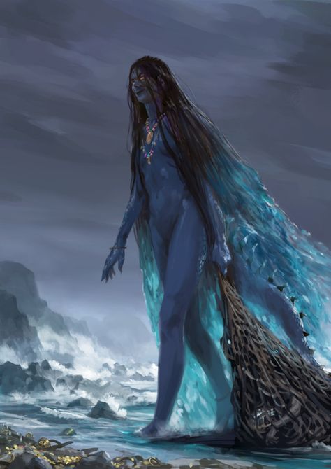 ArtStation - Mythic Battles, Tomas Duchek Unicorn Woman Art, Dark Queen Character Design, Mermaid Kingdom, Sea Monster Art, Battle Fan, Fiction Idea, Beautiful Dark Art, Mystical Creatures, Mermaid Art