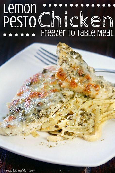 Lemon Pesto Chicken, Veggie Lasagne, Chicken Freezer, Chicken Freezer Meals, Lemon Pesto, Freezer Dinners, Freezer Friendly Meals, Freezable Meals, Make Ahead Freezer Meals