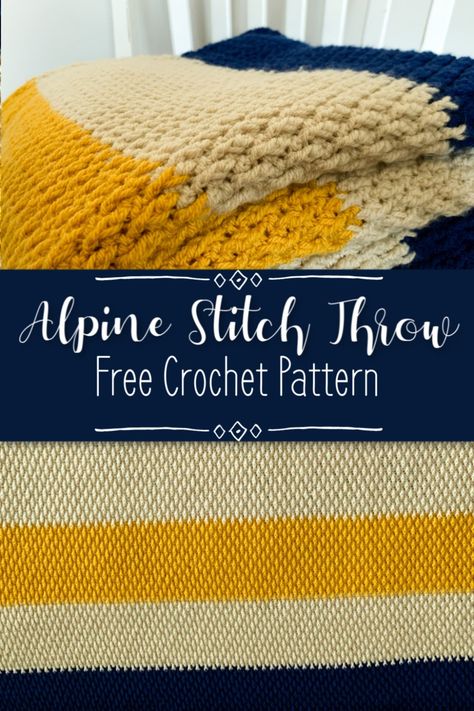 Alpine Stitch Throw Mug Of Hot Chocolate, Alpine Stitch, Let's Play A Game, Crochet Afghan Patterns Free, Snow Falling, Crochet Stitches For Blankets, Crochet Stitches Free, Front Post Double Crochet, Crochet Throw Blanket