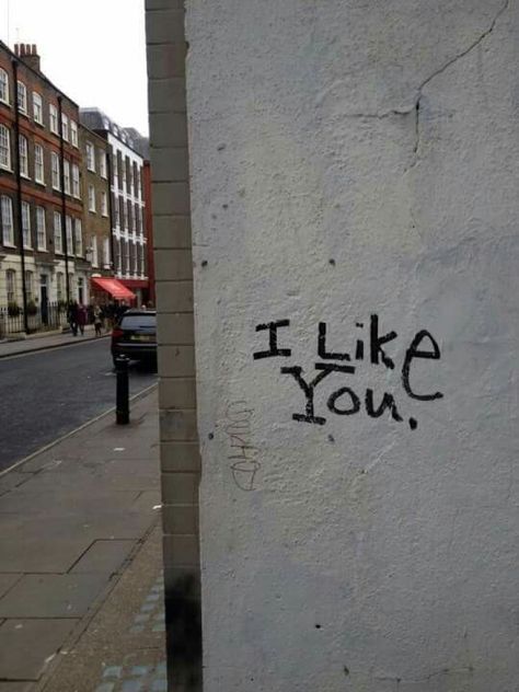 Aesthetic Indie Hipster on Facebook Graffiti Artwork, I Like You, White Wall, American Horror Story, Powerful Words, Pretty Words, Matilda, The Words, Aesthetic Pictures