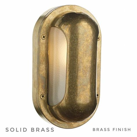 Naval - Solid Brass Bulkhead Outdoor Wall Light - Lightbox Bulkhead Wall Light, Bulkhead Light, Bulkhead Lights, Exterior Wall Light, Brass Wall Light, Brass Fittings, Brass Wall, Wall Lantern, Led Light Bulbs