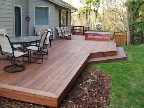 Veranda Design, Building A Floating Deck, Backyard Layout, Concrete Patios, Backyard Design Layout, Patio Deck Designs, Deck Designs Backyard, Budget Patio, Backyard Pergola