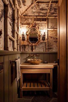 Tiny cabin bathroom