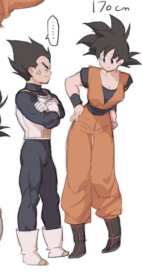 Dragon Ball Genderbend, Dbz Women, Female Vegito, Female Vegeta, Dragon Ball Female, Fem Goku, Vegeta And Goku, Female Goku, Tomboy Art