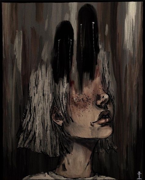 Negative Emotions, Hair, Black, Art